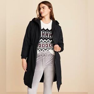 LOFT Lou & Grey Water Resistant Ripstop Removable Sleeve Coat M